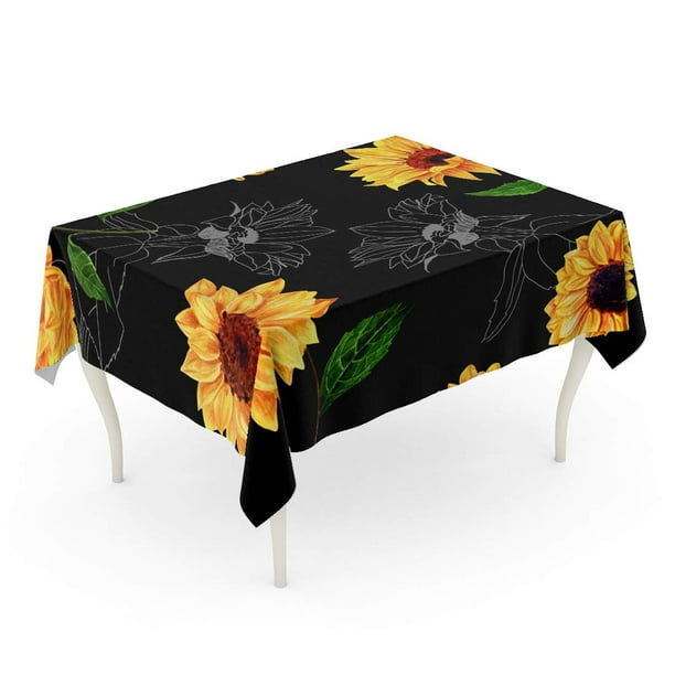 Daisy Buds Sunflower Retro Style Bush Petal Romantic Spring Season Floral Print Dining Room Kitchen Rectangular Table Cover 52 X 70 Ambesonne Floral Tablecloth Multicolor 